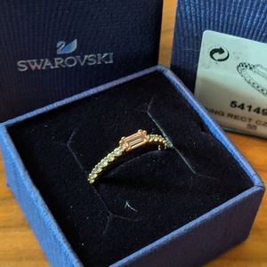 Rosegold plated pink crystal infinity band sz7.5